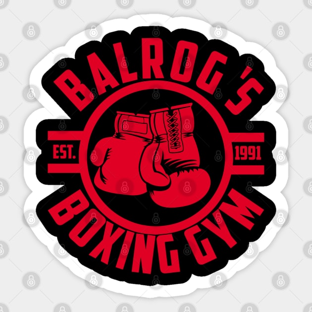 Balrog's boxing gym Sticker by carloj1956